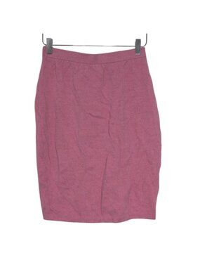 St John Collection Marie Gray Skirt Womens Size 8 Pink Pull On Straight Pencil